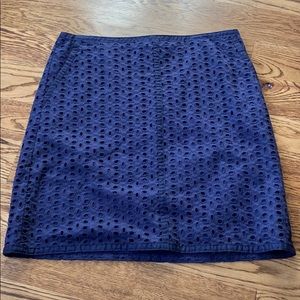 Loft, Navy eyelet skirt